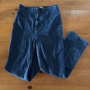 Madewell, Slim Demi-Boot, Highrise Jeans, Reyes Wash, Seamed TENCEL™, Size 28